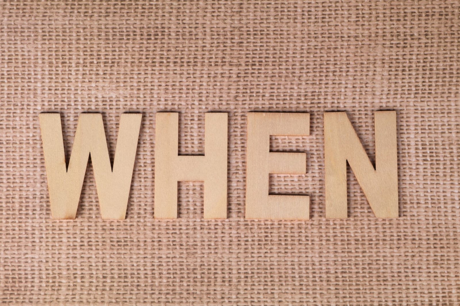 Wooden letters spelling